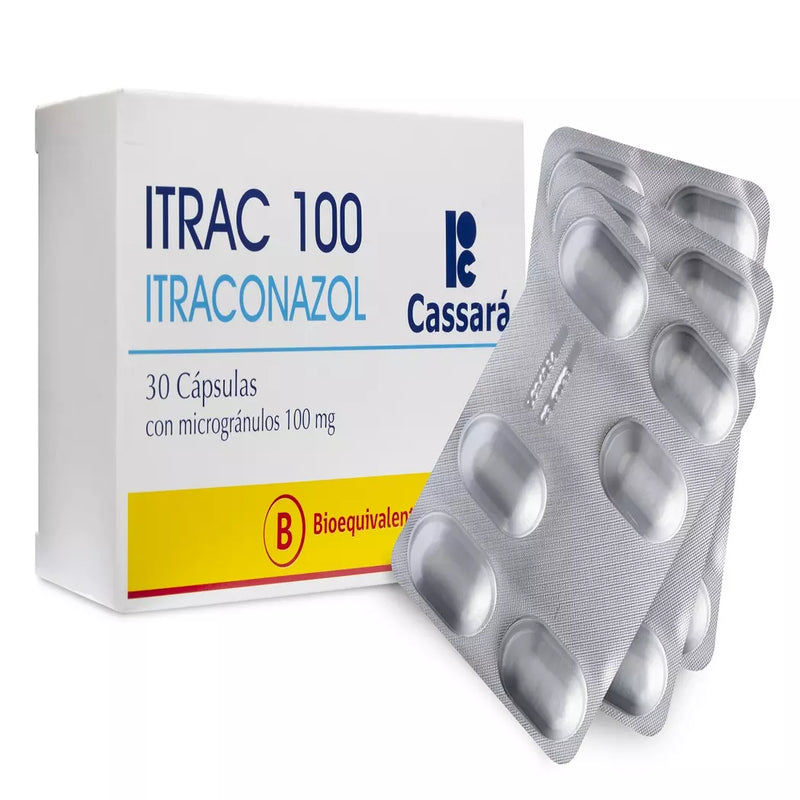 Itrac Itraconazol 100mg 30 Cápsulas
