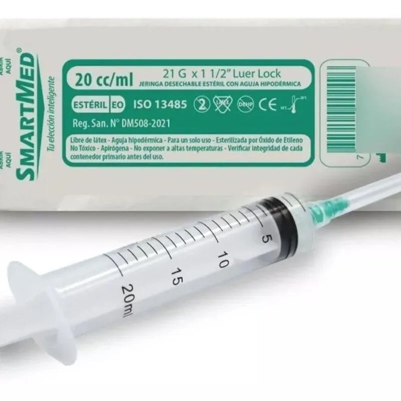 Jeringa Desechable 20ml 1 Unidad