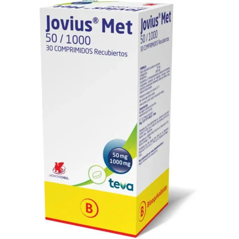 Jovius Met 50/1000mg 30 Comprimidos Recubiertos