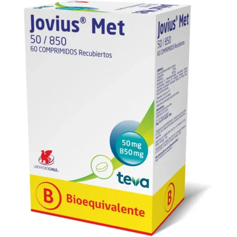 Jovius Met 50/850mg 60 Comprimidos Recubiertos