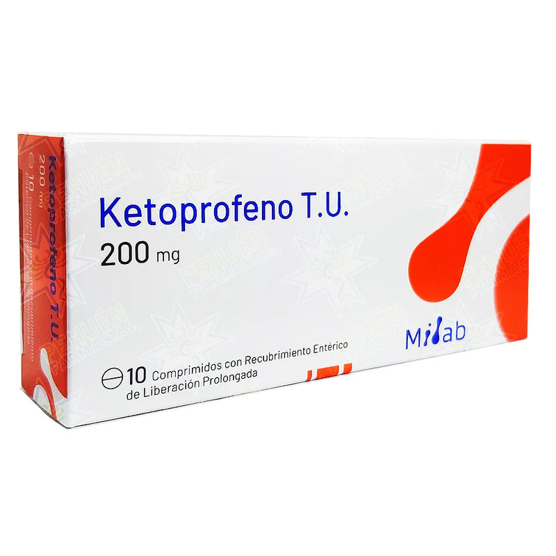 Ketoprofeno TU 200mg 10 Comprimidos con recubrimiento entérico