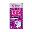 Ladysoft Ultradelgada Tela Suave 16 unidades