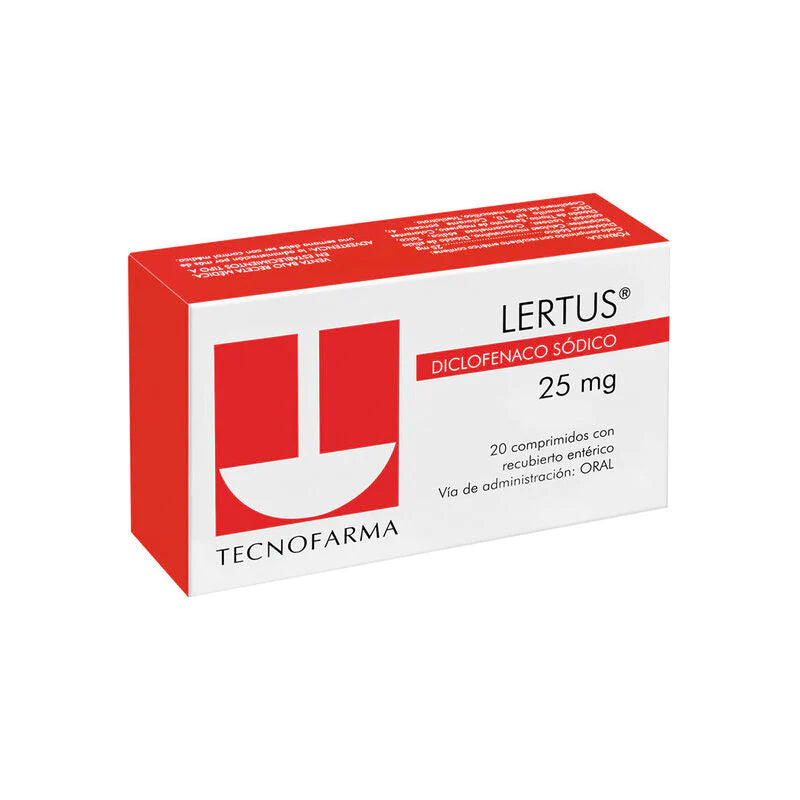 Lertus 25mg 20 Comprimidos con recubrimiento entérico