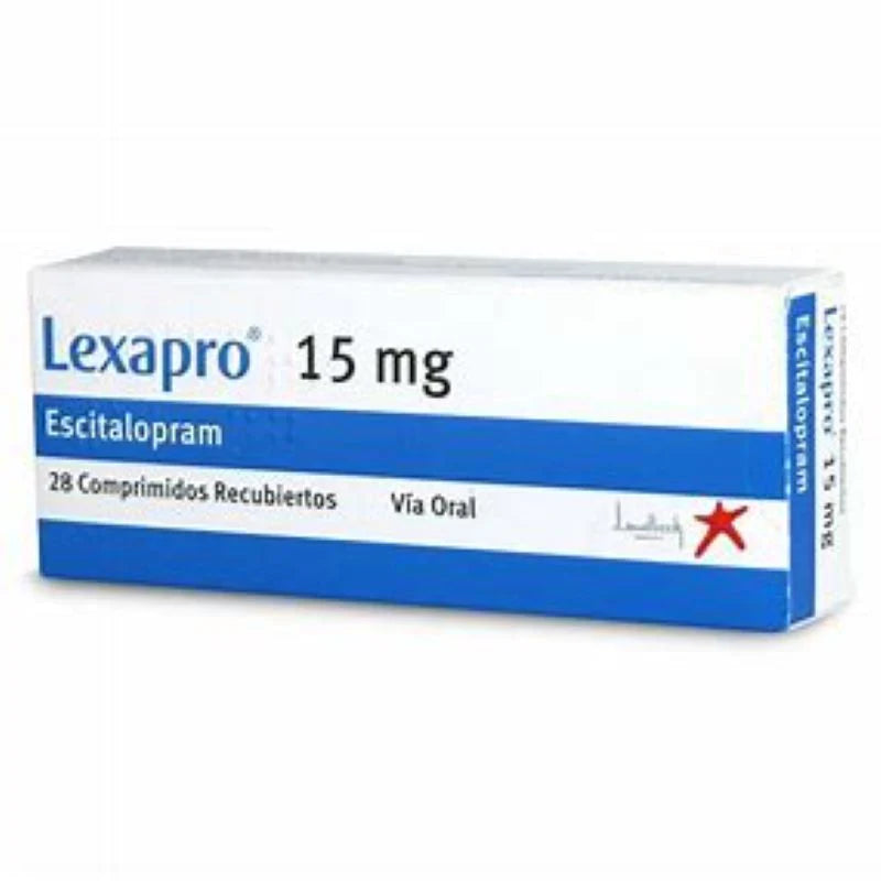Lexapro Escitalopram 15 mg 28 Comprimidos Recubiertos