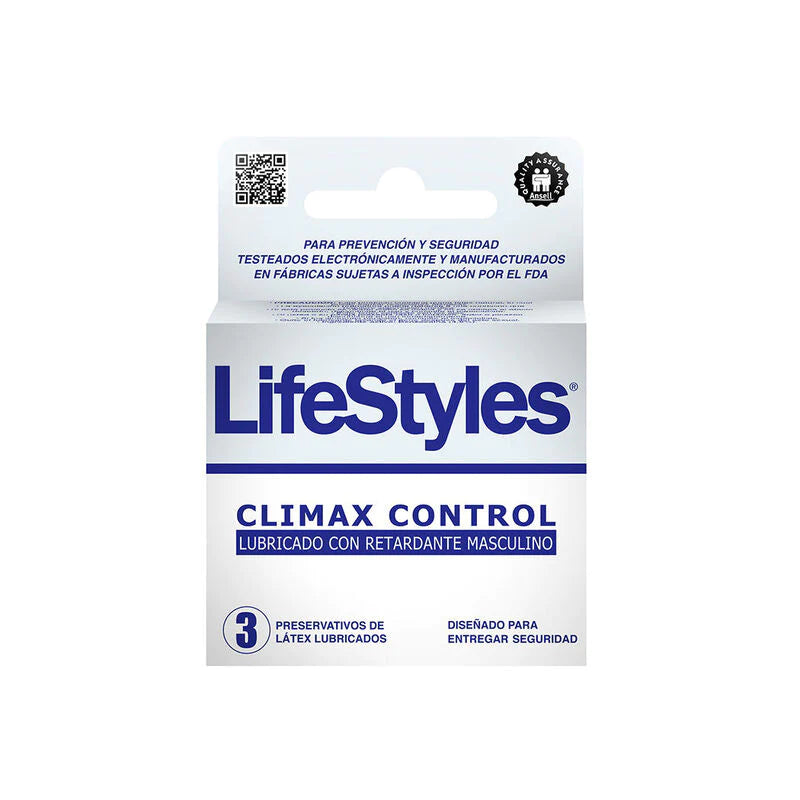 LifeStyle climax control 3 preservativos de látex