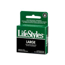 Lifestyles Large 3 preservativos de latex lubricados