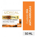 Loreal Crema Dia Hidratante Anti-Arrugas + 55 Hidra -Total 5 50ml
