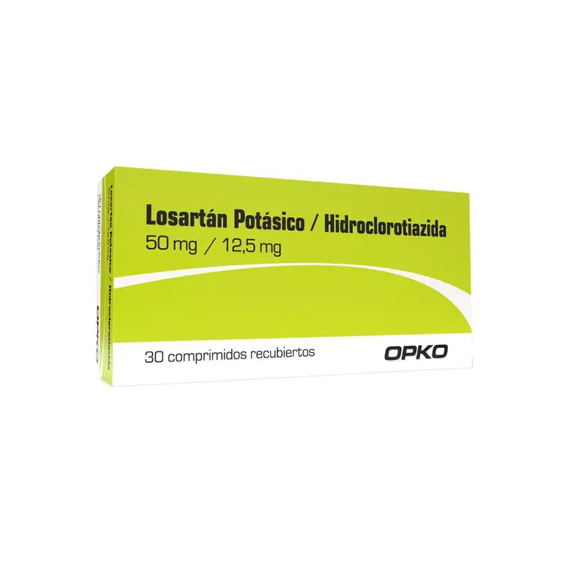 Losartan potásico/Hidroclorotiazida 50mg/12,5mg 30 Comprimidos Recubiertos