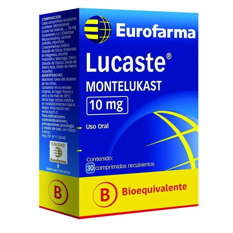 Lucaste 10mg 30 Comprimidos recubiertos