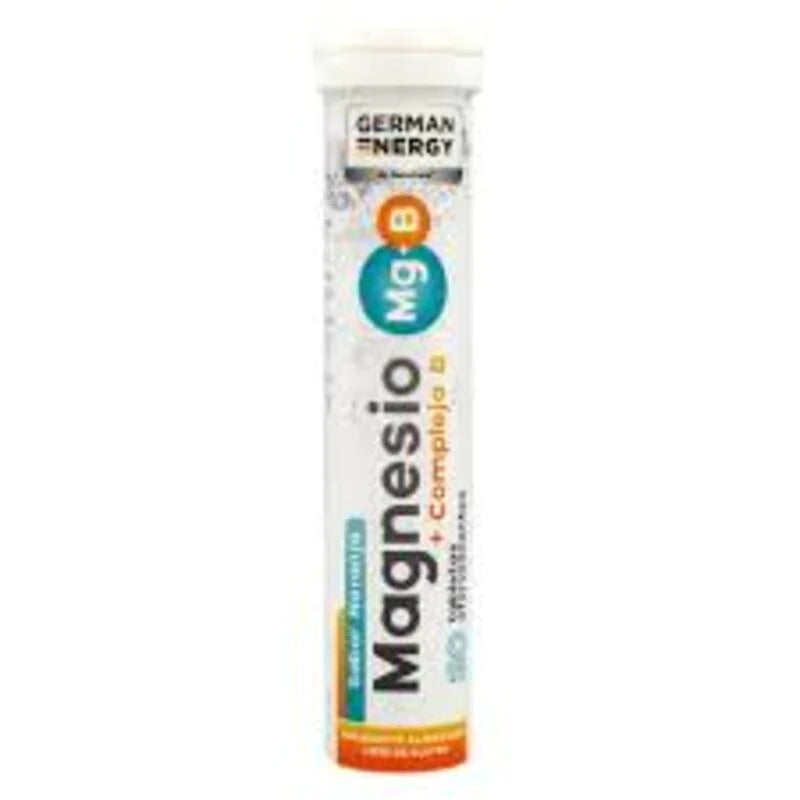 Magnesio +complejo b 20 tabletas efervescentes sabor naranja