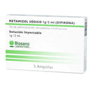 Metamizol sódico 1g/2ml solución inyectable 5 ampollas