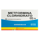 Metformina Clorhidrato 850mg 30 Comprimidos Recubiertos