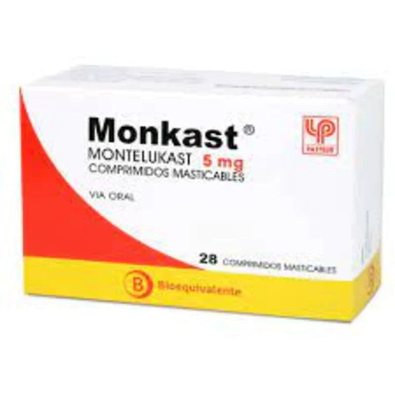 Monkast 5mg 28 Comprimidos Masticables