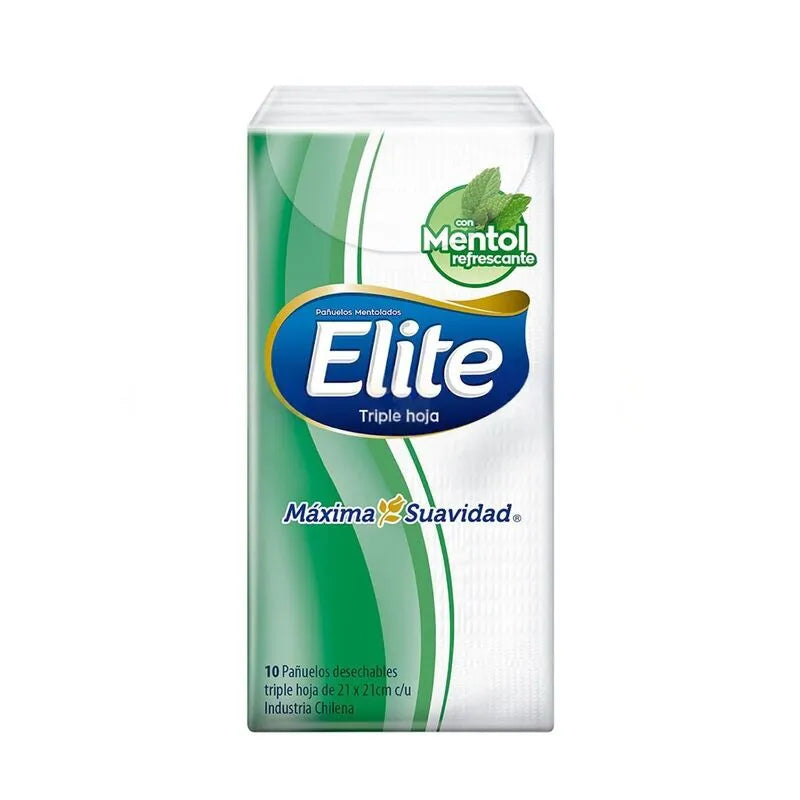 Pañuelos  Elite con mentol 1 paquete