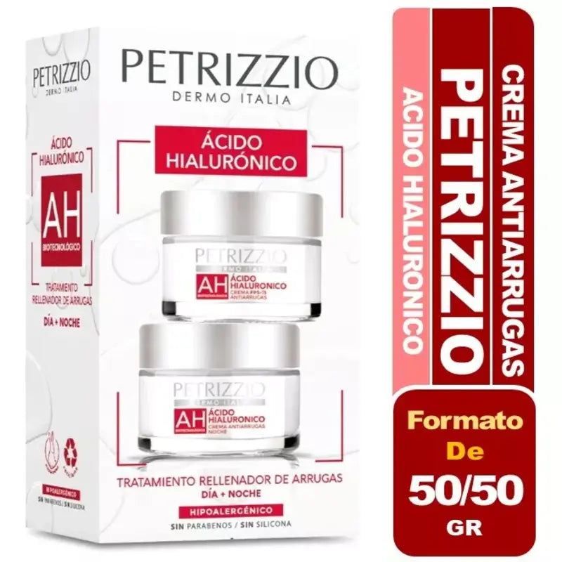 Petrizzio acido hialurónico tratamiento rellenador de arrugas día + noche