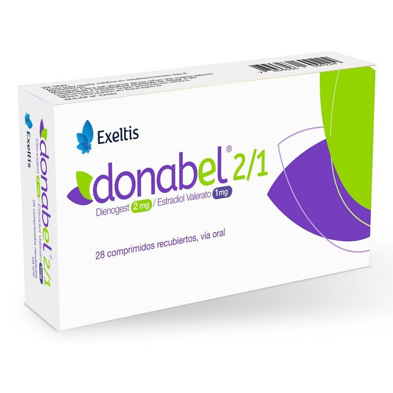 Donabel 2/1 Dienogest 2 mg Estradiol Valerato 1 mg 28 comprimidos Recubiertos
