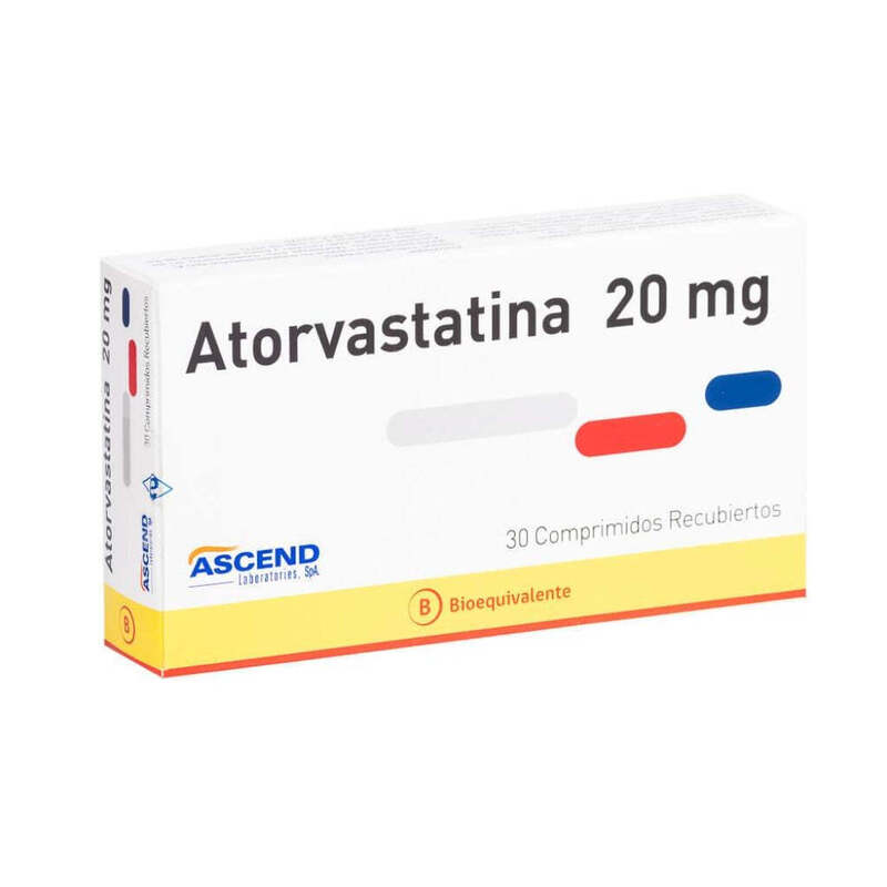 Atorvastatina 20mg 30 Comprimidos Recubiertos
