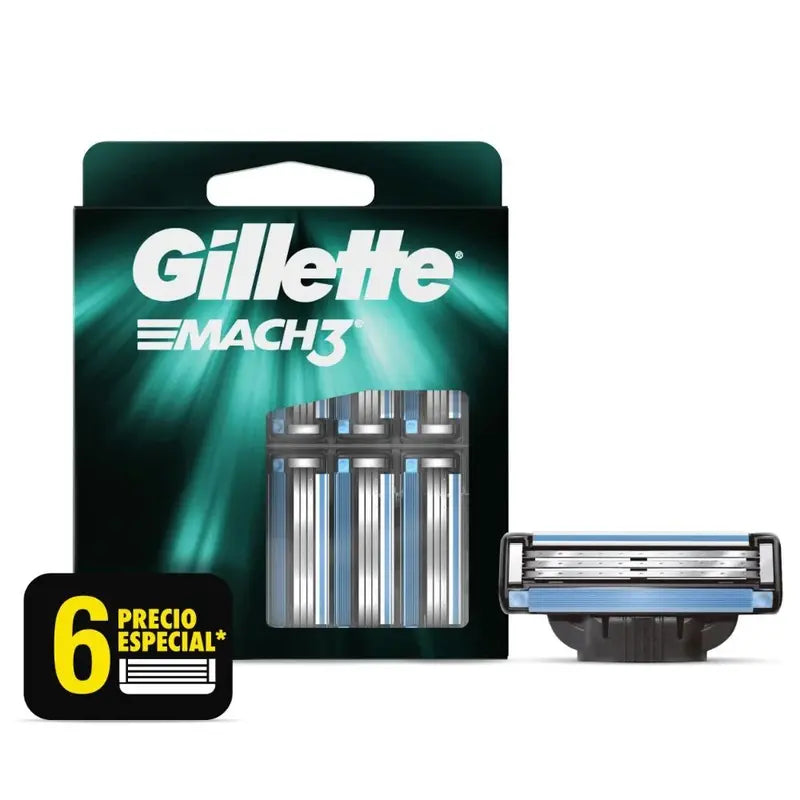 Repuesto Gillette mach3 6 unidades