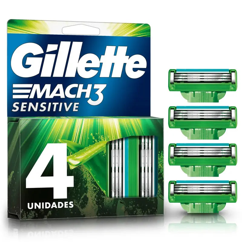 Repuestos Gillete Mach3 Sensitive 4 unidades