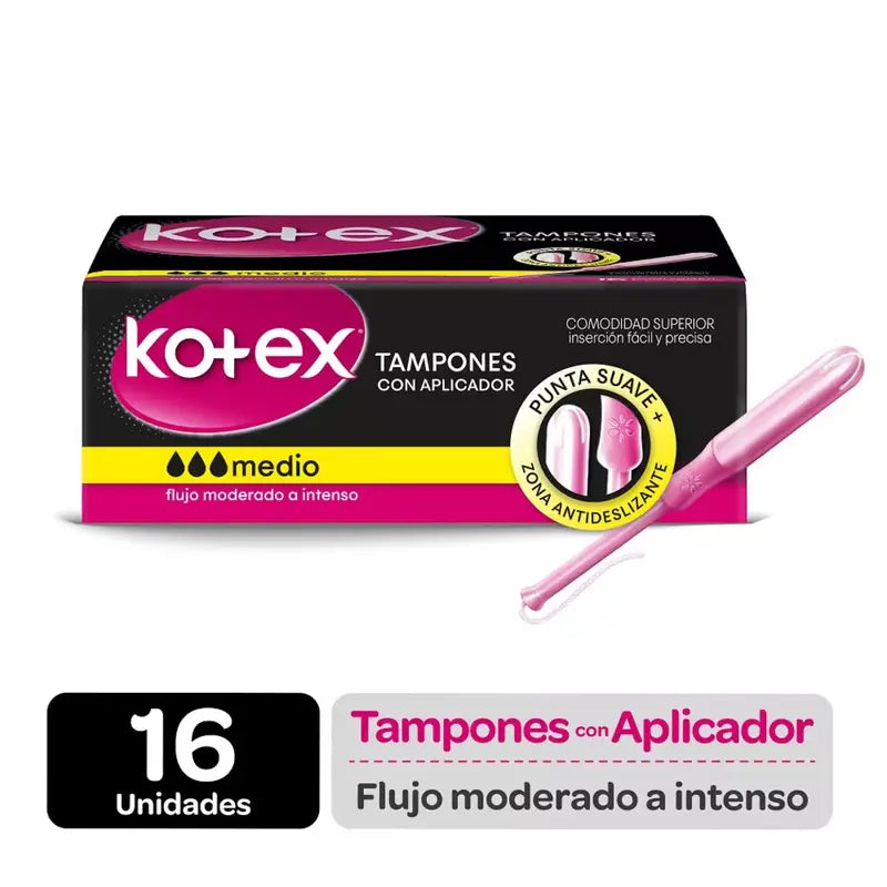 Tampones Kotex Medio 16 unidades