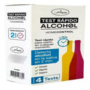 Test rápido alcohol saliva 2 minutos (contiene 4 test)