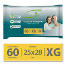 Toallas Húmedas para adulto Talla XG 60 unidades
