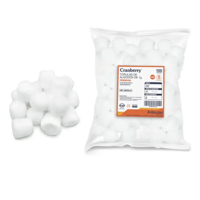 Tórulas de algodón 1,0g 100 unidades