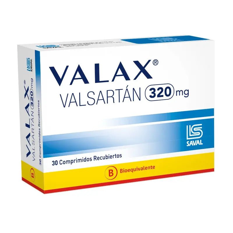 Valax Valsartán 320 mg 30 Comprimidos Recubiertos