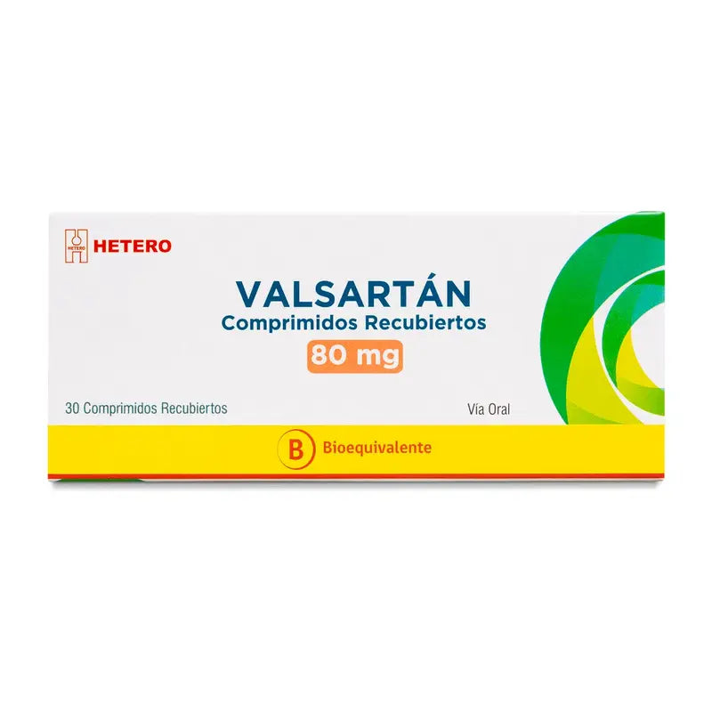 Valsartán 80mg 30 comprimidos recubiertos