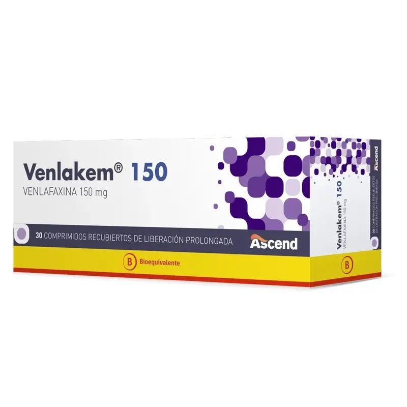 Venlakem 150 mg 30 comprimidos recubiertos liberación prolongada