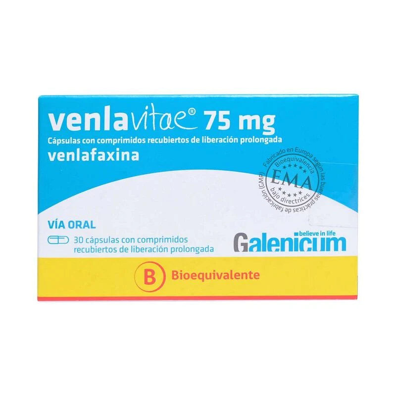 Venlavitae 75mg 30 Cápsulas con comprimidos de liberación prolongada