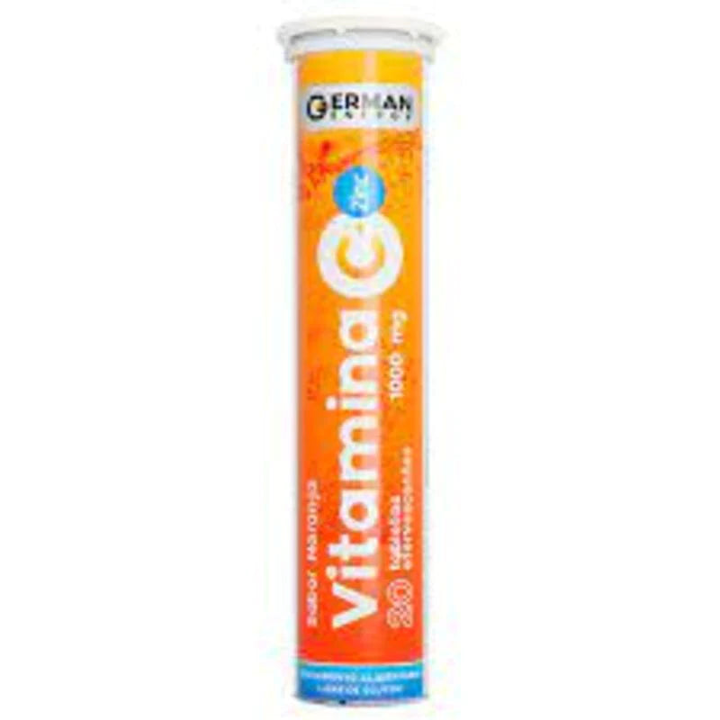 Vitamina c 1000mg +zinc 20 tabletas efervescentes sabor naranja