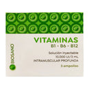 Vitaminas B1 B6 B12 Solución Inyectable 3 mL