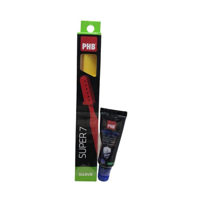Pack Cepillo Dental PHB Super 7 Suave + Pasta Dental Pequeña