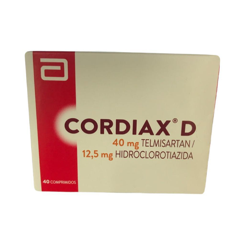 Cordiax D 40mg Telmisartan / 12,5mg Hidroclorotiazida 40 Comprimidos