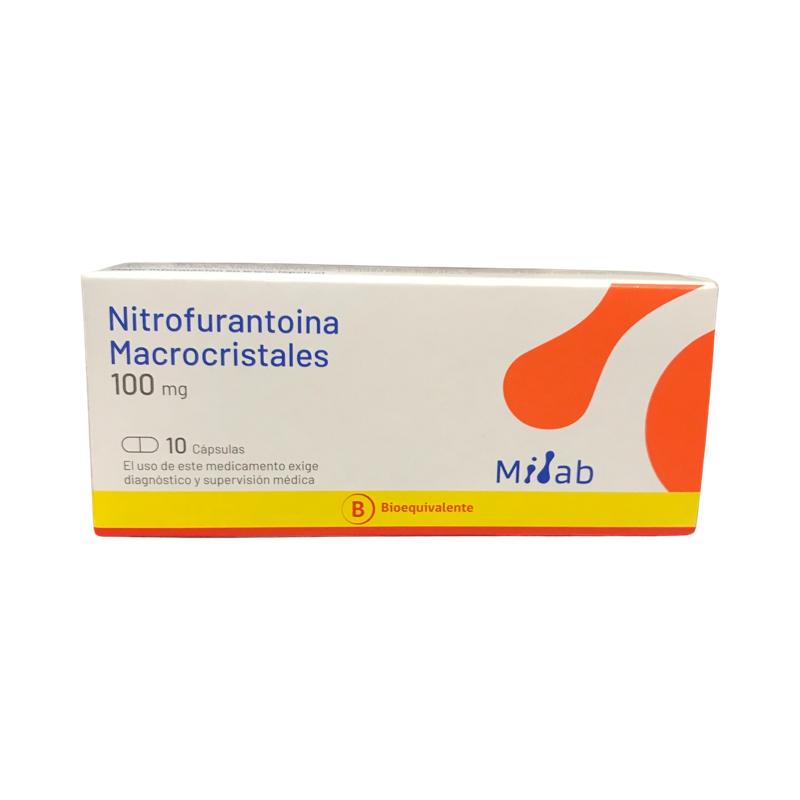 Nitrofurantoina Macrocristales 100mg 10 Cápsulas