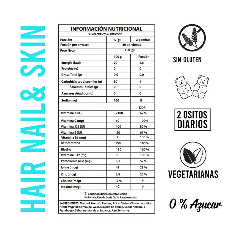 Hair, Nails & Skin 60 Gomitas