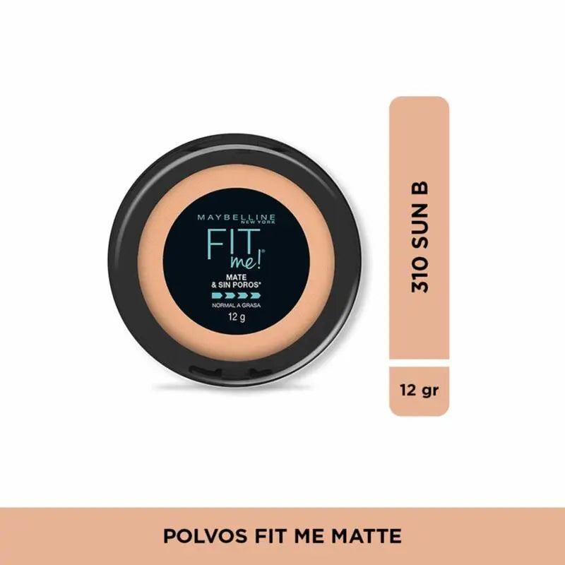 Polvo Compacto Fit Me! Maybelline  mate y sin poros 310 Sun Beige