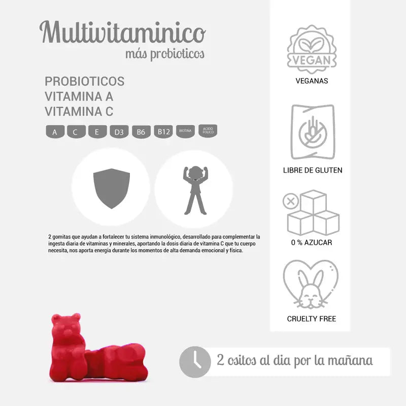 Multivitaminico + Probióticos 60 Gomitas