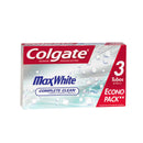 pack pasta dentrifica colgate max white 75ml c/u