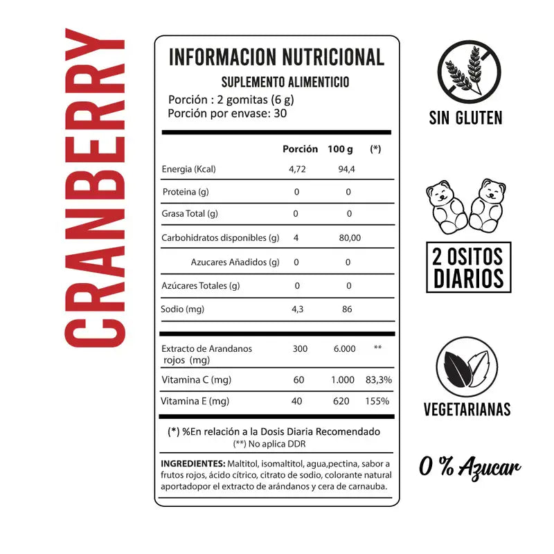 Cranberry 60 Gomitas