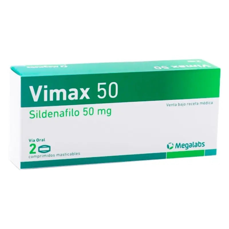 Vimax 50 50mg 2 Comprimidos Masticables