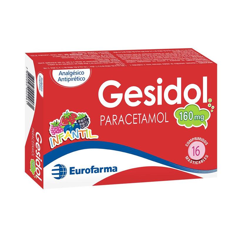 Gesidol Infantil 160mg 16 Comprimidos masticables