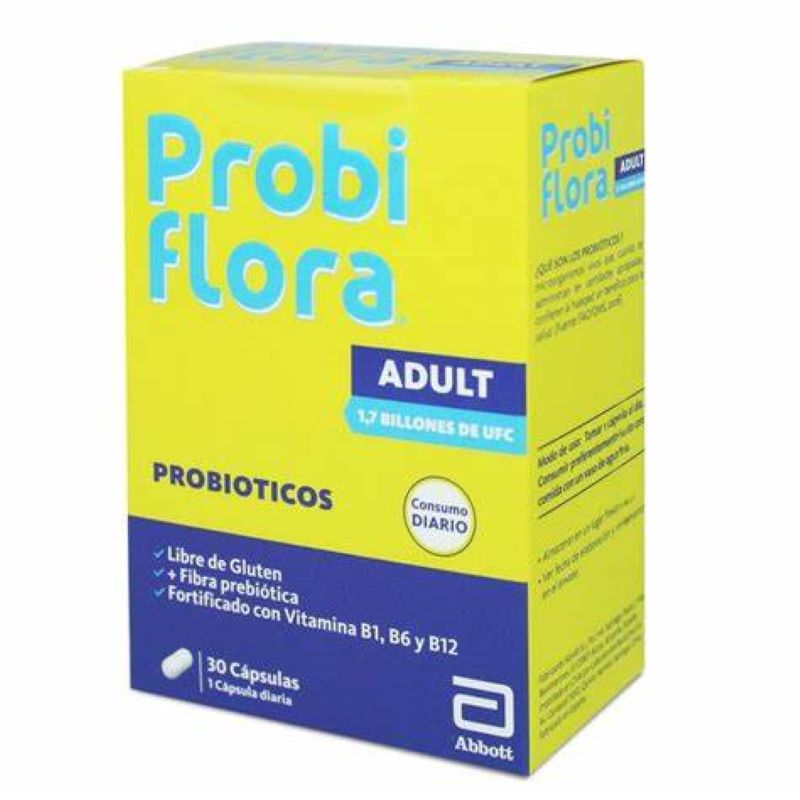 Probiflora Adulto Probióticos 1,7 MUFC 30 Cápsulas