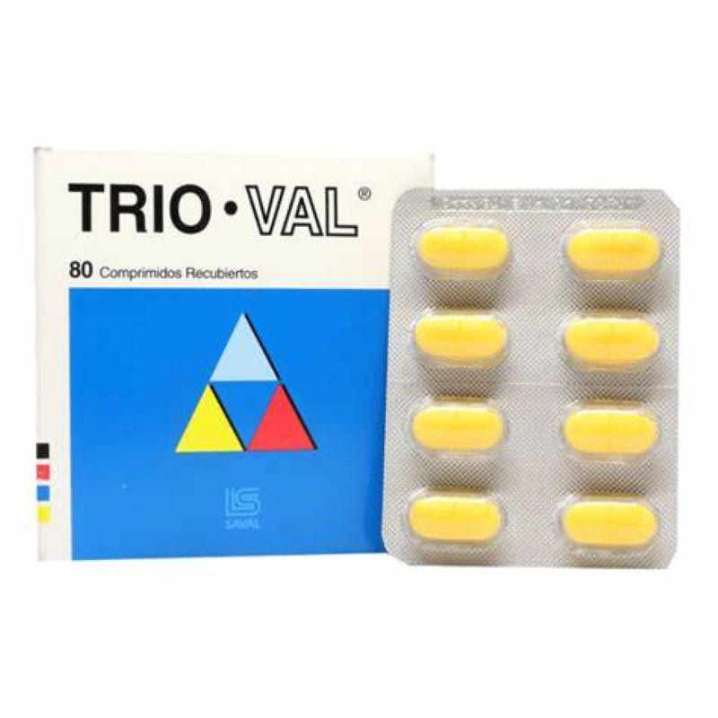 TrioVal Tira 8 Comprimidos recubiertos