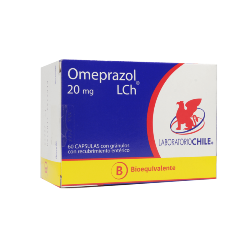Omeprazol 20mg 60 Cápsulas Laboratorios Chile