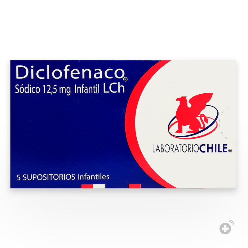 Diclofenaco 12,5mg 5 Supositorios Infantiles Laboratorio Chile