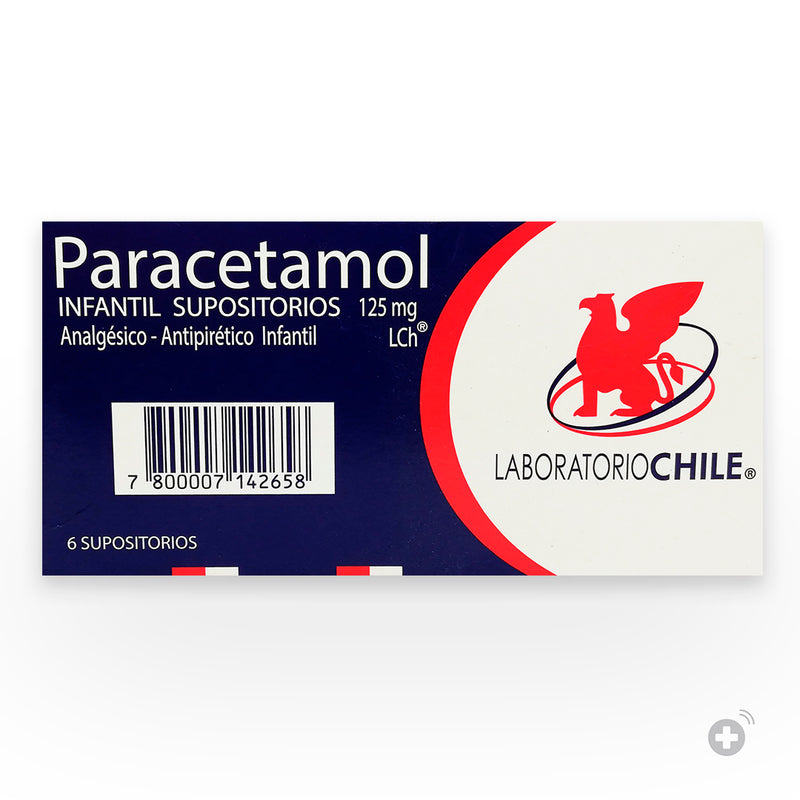 Paracetamol infantil supositorio 125mg 6 Supositorios