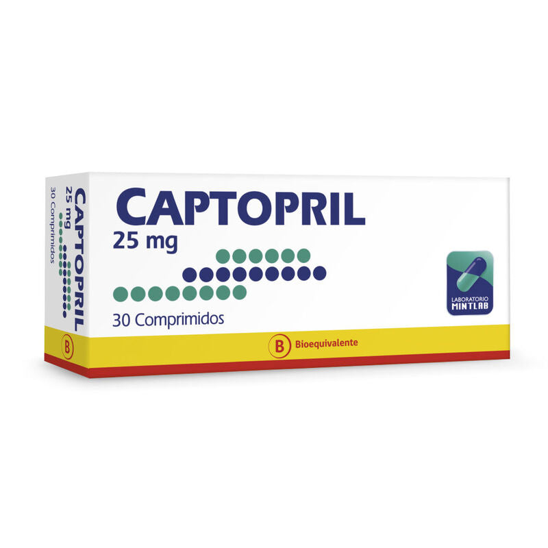 Captopril 25mg 30 Comprimidos