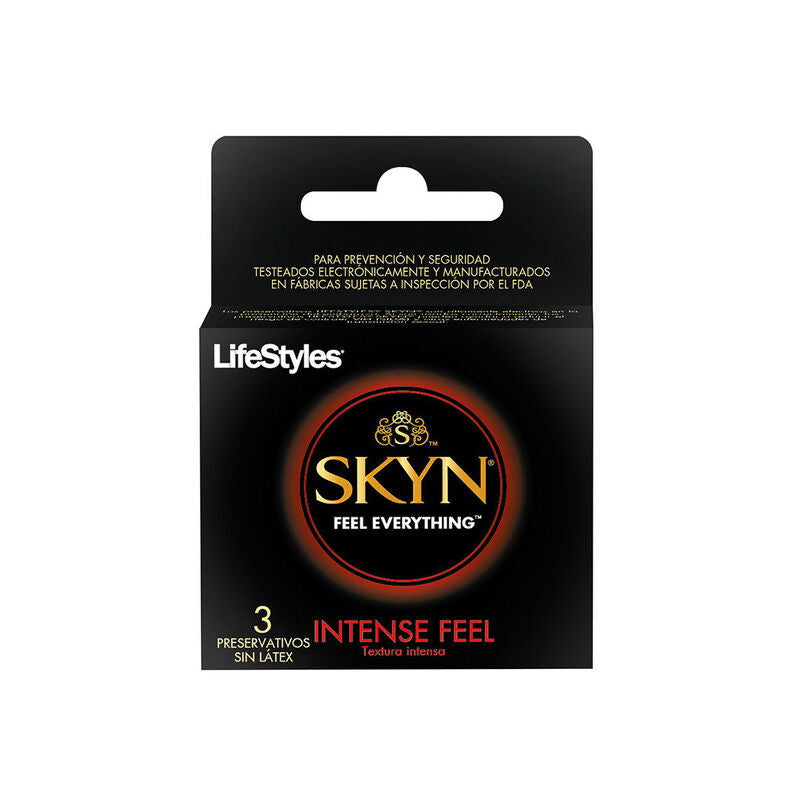 Lifestyles Skyn Intense Feel  sin látex 3 preservativos